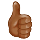 Emoji 👍🏾 Pollice In Su: Carnagione Abbastanza Scura su Samsung One UI 4.0.