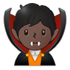 🧛🏿 Emoji Vampiro: Tono De Piel Oscuro en Samsung One UI 4.0.