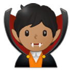 Émoji 🧛🏽 Vampire : Peau Légèrement Mate sur Samsung One UI 4.0.
