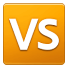 🆚 Emoji Großbuchstaben VS in orangefarbenem Quadrat Samsung One UI 4.0.