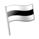 ⛿ Emoji Weiße Flagge mit horizontalem schwarzem Streifen in der Mitte Samsung One UI 4.0.