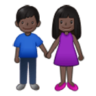 👫🏿 Emoji Mann und Frau halten Hände: dunkle Hautfarbe Samsung One UI 4.0.