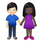 👩🏿‍🤝‍👨🏻 Emoji Homem E Mulher De Mãos Dadas: Pele Escura E Pele Clara na Samsung One UI 4.0.