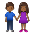 👫🏾 Emoji Mann und Frau halten Hände: mitteldunkle Hautfarbe Samsung One UI 4.0.