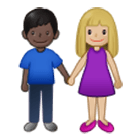 👩🏼‍🤝‍👨🏿 Emoji Mujer Y Hombre De La Mano: Tono De Piel Claro Medio Y Tono De Piel Oscuro en Samsung One UI 4.0.