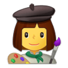 Emoji 👩‍🎨 Artista Donna su Samsung One UI 4.0.