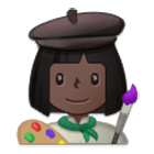 Emoji 👩🏿‍🎨 Artista Donna: Carnagione Scura su Samsung One UI 4.0.