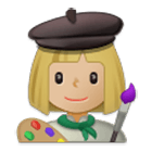 Emoji 👩🏼‍🎨 Artista Donna: Carnagione Abbastanza Chiara su Samsung One UI 4.0.