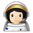 Emoji 👩🏻‍🚀 Astronauta Donna: Carnagione Chiara su Samsung One UI 4.0.