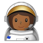 👩🏾‍🚀 Emoji Astronauta Mujer: Tono De Piel Oscuro Medio en Samsung One UI 4.0.