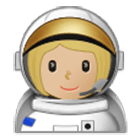 Émoji 👩🏼‍🚀 Astronaute Femme : Peau Moyennement Claire sur Samsung One UI 4.0.