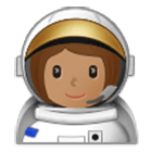 Émoji 👩🏽‍🚀 Astronaute Femme : Peau Légèrement Mate sur Samsung One UI 4.0.