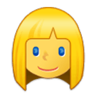 👱‍♀️ Emoji Mulher: Cabelo Loiro na Samsung One UI 4.0.