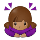 🙇🏽‍♀️ Emoji Mujer Haciendo Una Reverencia: Tono De Piel Medio en Samsung One UI 4.0.
