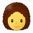 Emoji 👩‍🦱 Donna: Capelli Ricci su Samsung One UI 4.0.