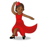 💃🏾 Emoji Mujer Bailando: Tono De Piel Oscuro Medio en Samsung One UI 4.0.