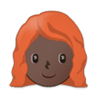 👩🏿‍🦰 Emoji Frau: dunkle Hautfarbe, rotes Haar Samsung One UI 4.0.