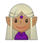 Emoji 🧝🏽‍♀️ Elfo Donna: Carnagione Olivastra su Samsung One UI 4.0.