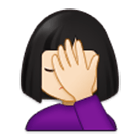 🤦🏻‍♀️ Emoji sich an den Kopf fassende Frau: helle Hautfarbe Samsung One UI 4.0.