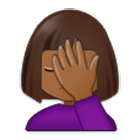 Emoji 🤦🏾‍♀️ Donna Esasperata: Carnagione Abbastanza Scura su Samsung One UI 4.0.