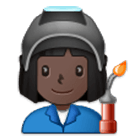 Emoji 👩🏿‍🏭 Operaia: Carnagione Scura su Samsung One UI 4.0.
