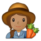👩🏽‍🌾 Emoji Agricultora: Tono De Piel Medio en Samsung One UI 4.0.