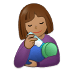 👩🏽‍🍼 Emoji Mulher Alimentando Bebê: Pele Morena na Samsung One UI 4.0.