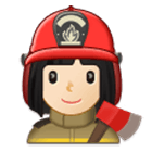 Emoji 👩🏻‍🚒 Pompiere Donna: Carnagione Chiara su Samsung One UI 4.0.