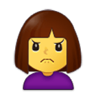 Emoji 🙍‍♀️ Donna Corrucciata su Samsung One UI 4.0.