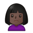 🙍🏿‍♀️ Emoji Mujer Frunciendo El Ceño: Tono De Piel Oscuro en Samsung One UI 4.0.