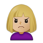 🙍🏼‍♀️ Emoji Mujer Frunciendo El Ceño: Tono De Piel Claro Medio en Samsung One UI 4.0.