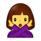 🙅‍♀️ Emoji Frau mit überkreuzten Armen Samsung One UI 4.0.