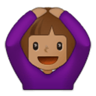 🙆🏽‍♀️ Emoji Mujer Haciendo El Gesto De «de Acuerdo»: Tono De Piel Medio en Samsung One UI 4.0.