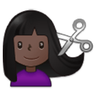 Emoji 💇🏿‍♀️ Taglio Di Capelli Per Donna: Carnagione Scura su Samsung One UI 4.0.