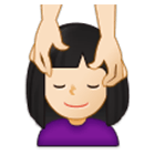 💆🏻‍♀️ Emoji Mujer Recibiendo Masaje: Tono De Piel Claro en Samsung One UI 4.0.
