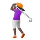 🏌🏿‍♀️ Emoji Mujer Jugando Al Golf: Tono De Piel Oscuro en Samsung One UI 4.0.