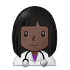 👩🏿‍⚕️ Emoji Mulher Profissional Da Saúde: Pele Escura na Samsung One UI 4.0.
