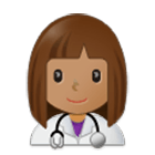 👩🏽‍⚕️ Emoji Ärztin: mittlere Hautfarbe Samsung One UI 4.0.