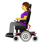 👩‍🦼 Emoji Frau in elektrischem Rollstuhl Samsung One UI 4.0.
