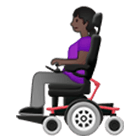 👩🏿‍🦼 Emoji Frau in elektrischem Rollstuhl: dunkle Hautfarbe Samsung One UI 4.0.