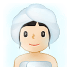 🧖🏻‍♀️ Emoji Mujer En Una Sauna: Tono De Piel Claro en Samsung One UI 4.0.