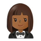 🤵🏾‍♀️ Emoji Frau im Smoking: mitteldunkle Hautfarbe Samsung One UI 4.0.