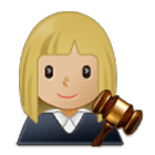 Emoji 👩🏼‍⚖️ Giudice Donna: Carnagione Abbastanza Chiara su Samsung One UI 4.0.