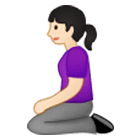 🧎🏻‍♀️ Emoji Mujer De Rodillas: Tono De Piel Claro en Samsung One UI 4.0.