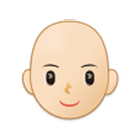👩🏻‍🦲 Emoji Frau: helle Hautfarbe, Glatze Samsung One UI 4.0.