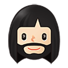 Emoji 🧔🏻‍♀️ Uomo Con La Barba Carnagione Chiara su Samsung One UI 4.0.
