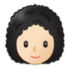 👩🏻‍🦱 Emoji Mujer: Tono De Piel Claro Y Pelo Rizado en Samsung One UI 4.0.