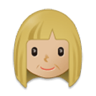 👩🏼 Emoji Mujer: Tono De Piel Claro Medio en Samsung One UI 4.0.