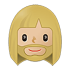 Emoji 🧔🏼‍♀️ Uomo Con La Barba Carnagione Abbastanza Chiara su Samsung One UI 4.0.