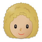 Émoji 👩🏼‍🦱 Femme : Peau Moyennement Claire Et Cheveux Bouclés sur Samsung One UI 4.0.